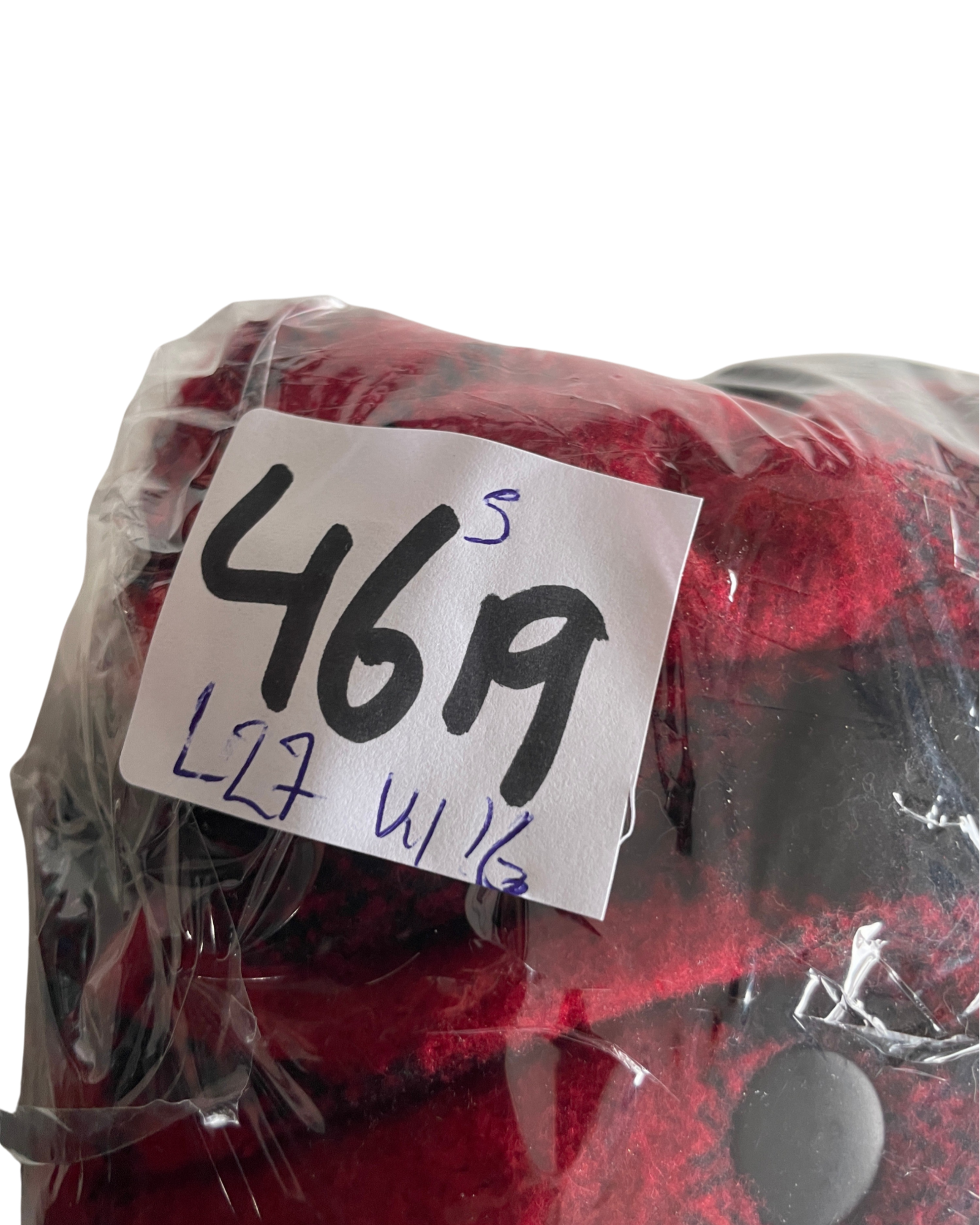 Tartan Red Topman Checkered Leather Jacket - Size Small (SKU 4619)