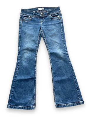 Rubynee Vintage y2k women blue bootcut jeans trouser