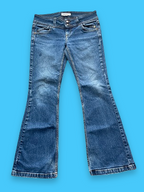 Rubynee Vintage y2k women blue bootcut jeans trouser