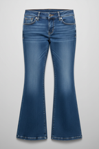 Rubynee Vintage y2k women blue bootcut jeans trouser