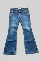 Rubynee Vintage y2k women blue bootcut jeans trouser