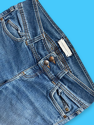 Rubynee Vintage y2k women blue bootcut jeans trouser