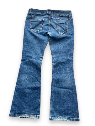 Rubynee Vintage y2k women blue bootcut jeans trouser