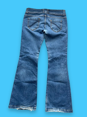 Rubynee Vintage y2k women blue bootcut jeans trouser