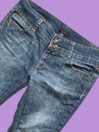 Rubynee Vintage y2k women blue bootcut jeans trouser