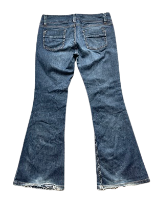 Rubynee Vintage y2k women blue bootcut jeans trouser