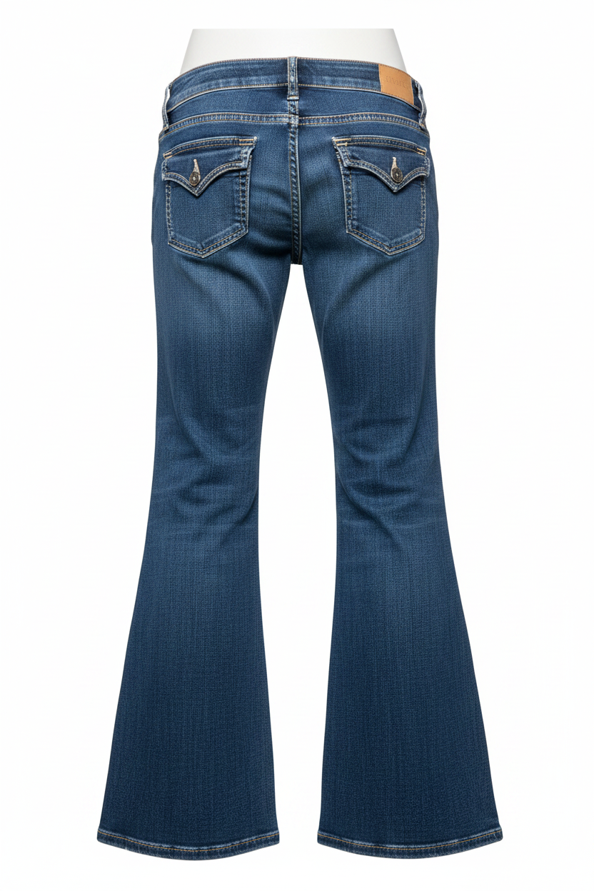 Vintage y2k women blue bootcut jeans trouser