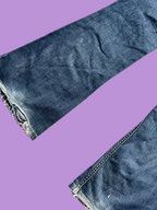 Rubynee Vintage y2k women blue bootcut jeans trouser