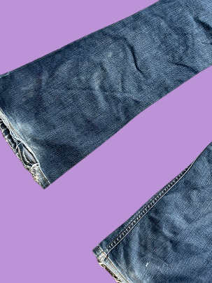 Rubynee Vintage y2k women blue bootcut jeans trouser