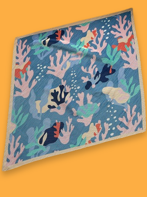 Rubynee Vintage y2k multi color scarf