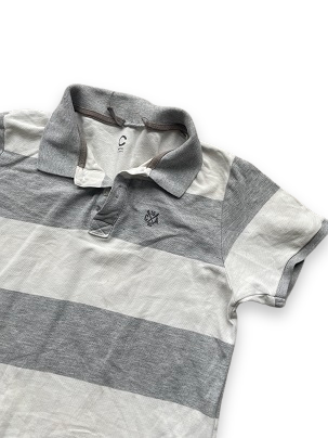 Rubynee Vintage y2k Jack and jones polo shirt in grey and white