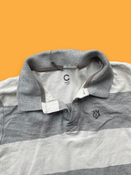 Rubynee Vintage y2k Jack and jones polo shirt in grey and white