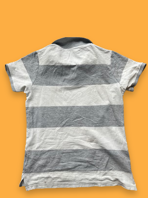Rubynee Vintage y2k Jack and jones polo shirt in grey and white