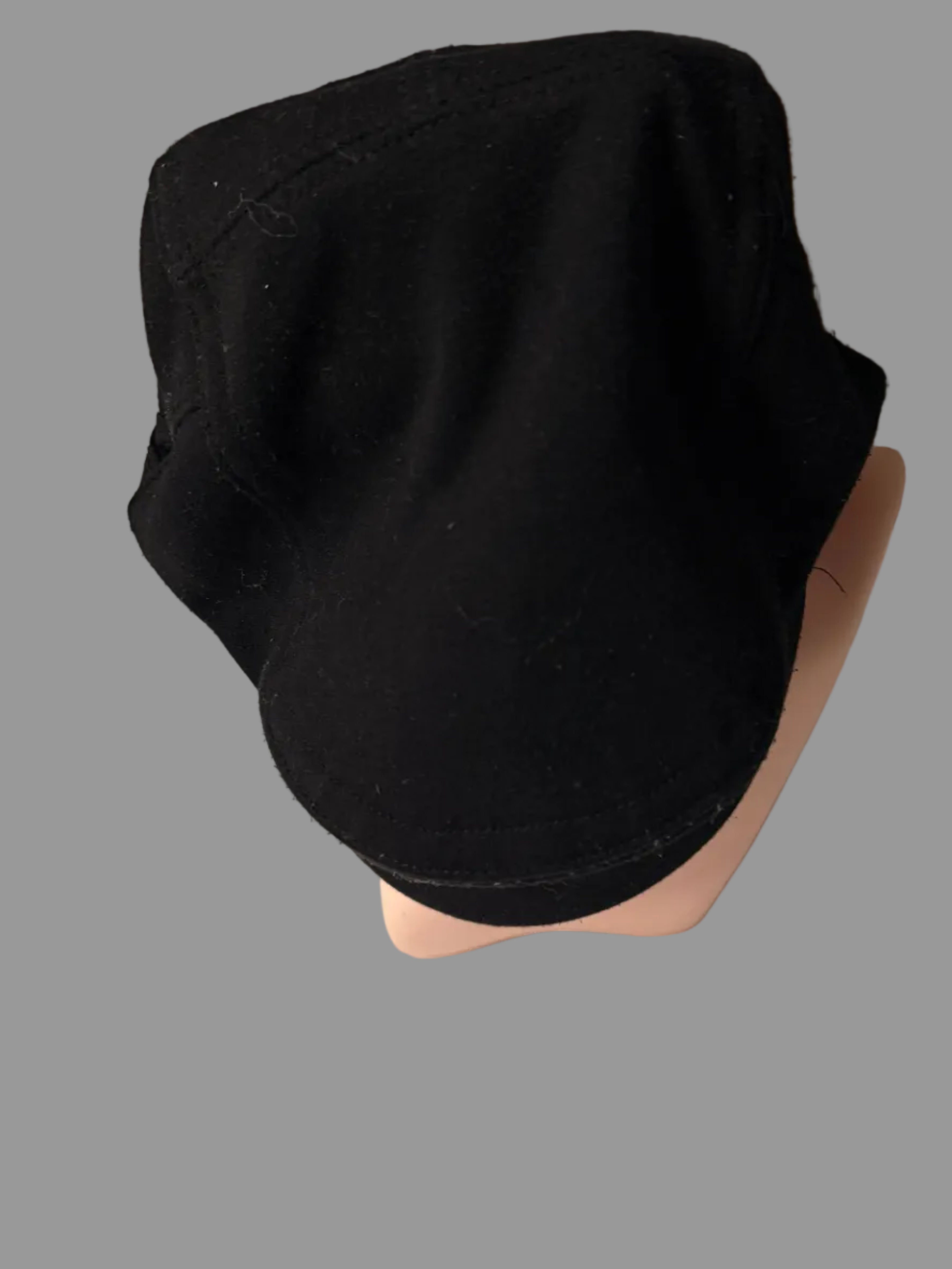 Black Ear Flap Cap Soft Breathable Cotton Twill Size (One Size) SKU 7184