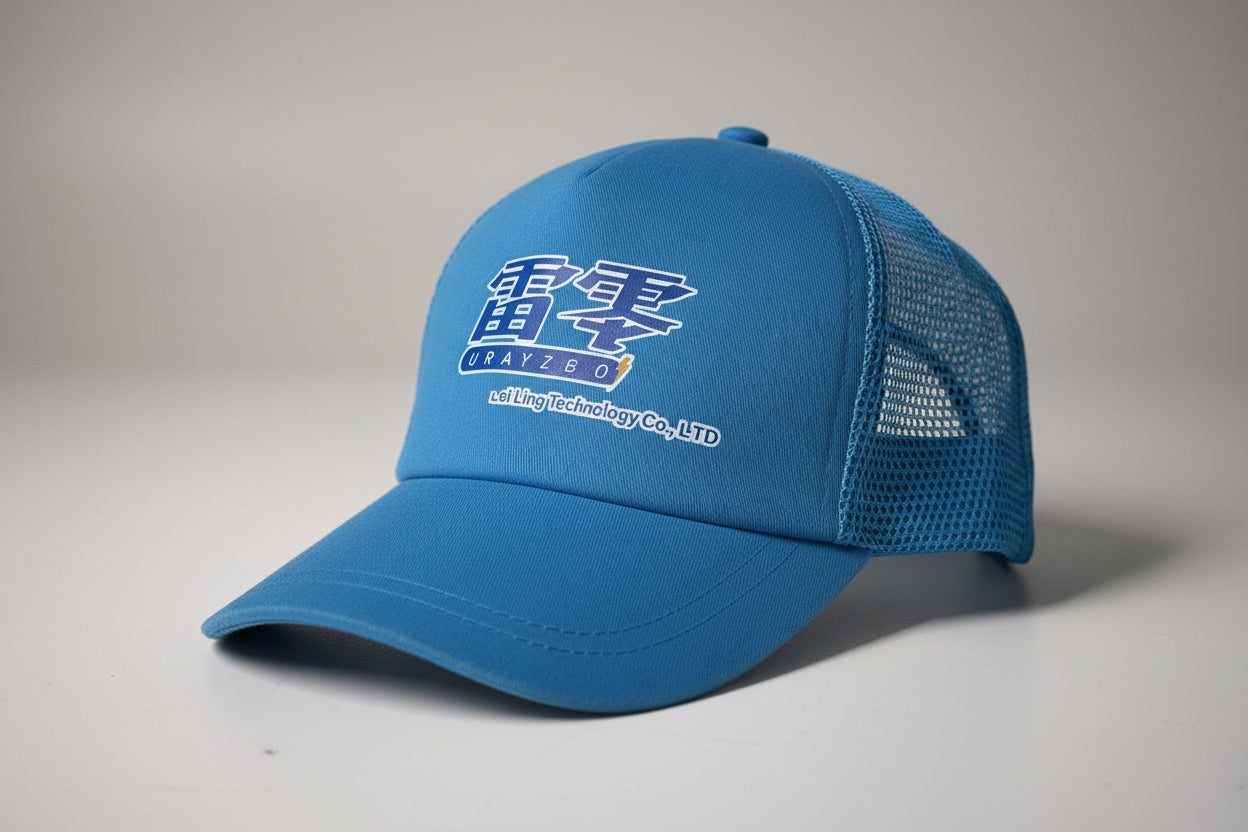 Blue Baseball Cap Features Embroidered Logo for URAYZ Lei Ling Technology Co., LTD Size (One Size) SKU 7186
