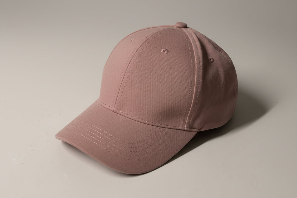 Brown cap on a white surface