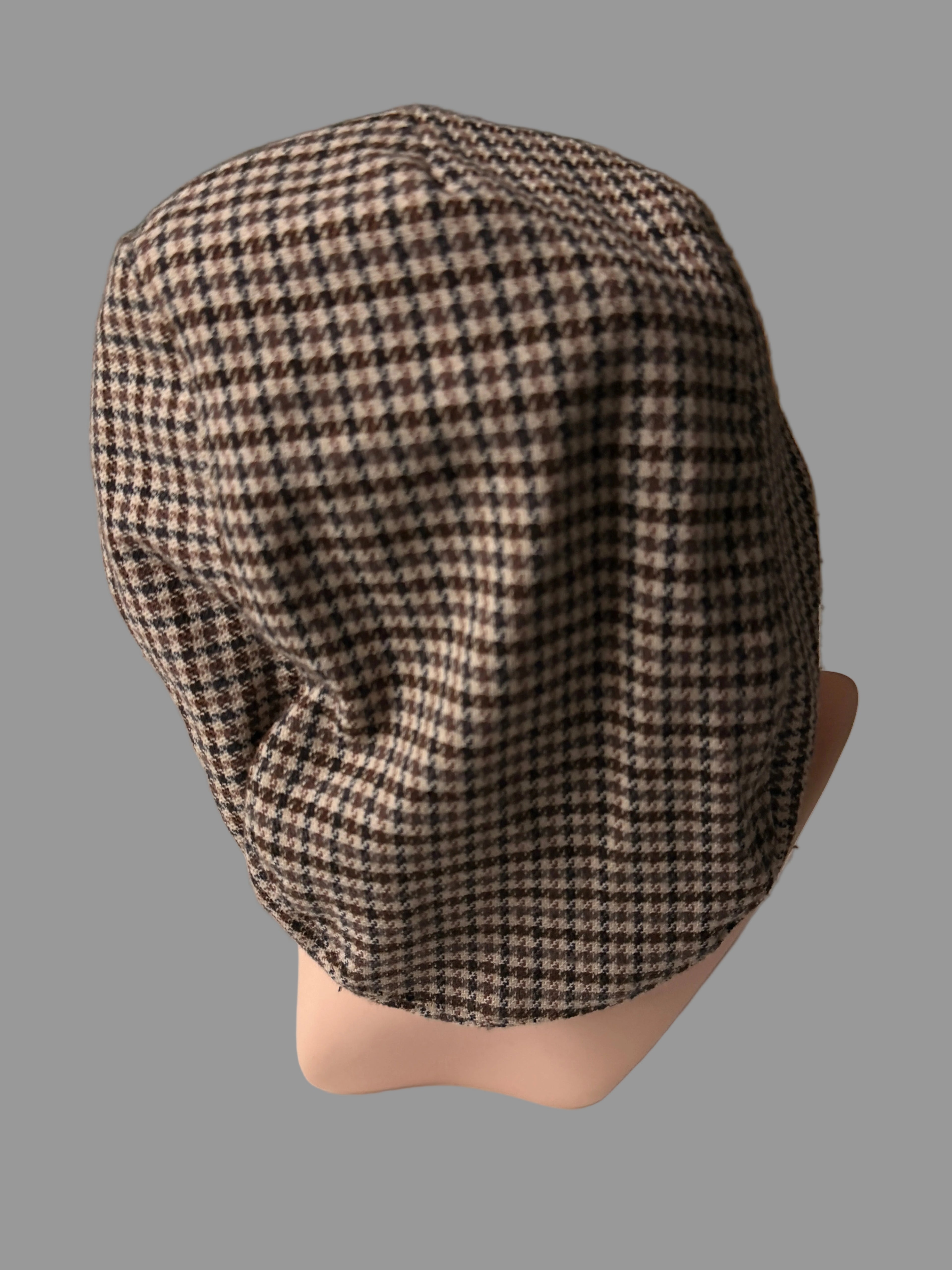 Kids Boys Child Tweed Flat Cap Next Check Wool Blend Herringbone Hat 3-4 Years Old SKU 7190