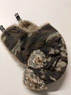 Unisex Camouflage Military-Style Trapper Hat Featuring Faux Fur Lining and Ear Flaps Size One Size SKU 7193