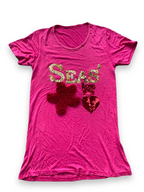 Rubynee Vintage y2k pink SEAS tshirts