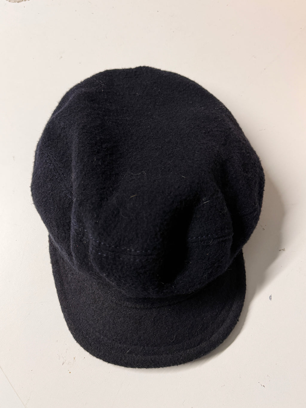 Vintage Mens Gottmann Black Winter Flat Cap One Size SKU 7196