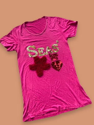 Rubynee Vintage y2k pink SEAS tshirts