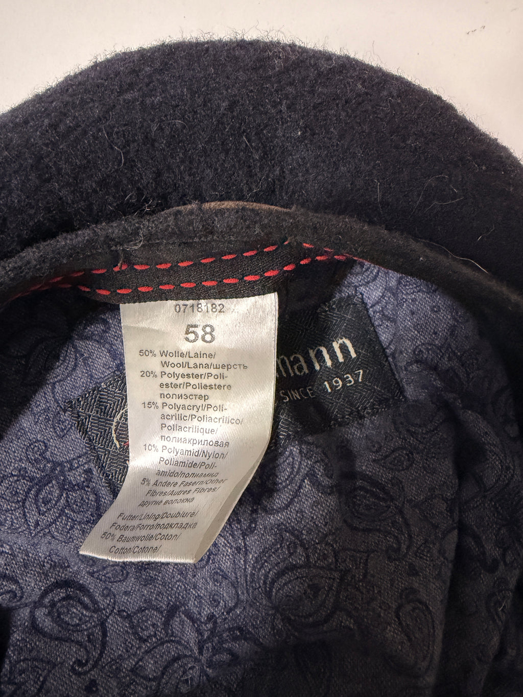 Vintage Mens Gottmann Black Winter Flat Cap One Size SKU 7196