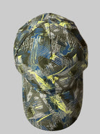 Camouflage-patterned cap on a white background