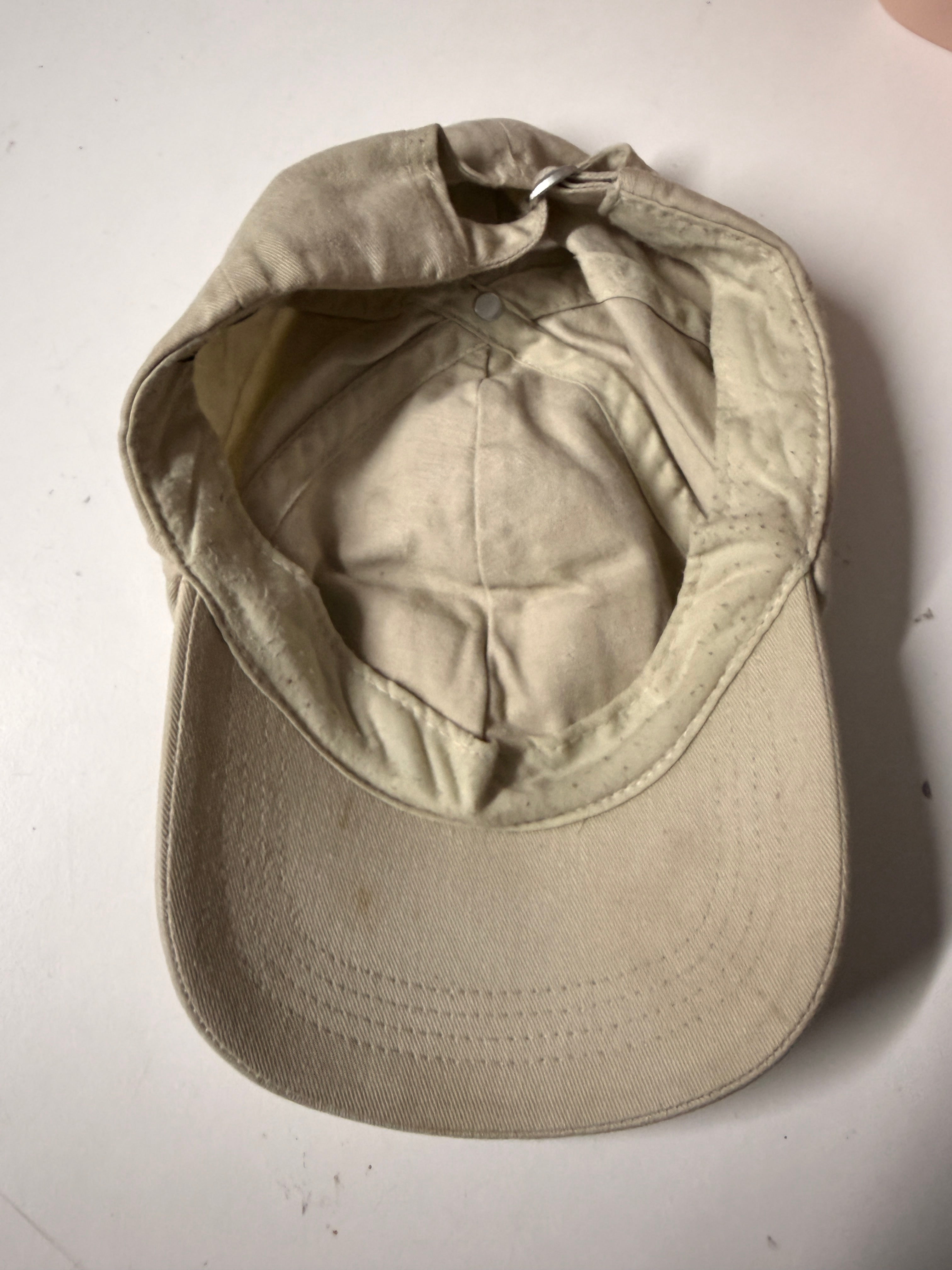 Bershka Cream Washed Denim Baseball Cap with Embroidered Letters Unisex New York Style Dad Hat One Size SKU 7199