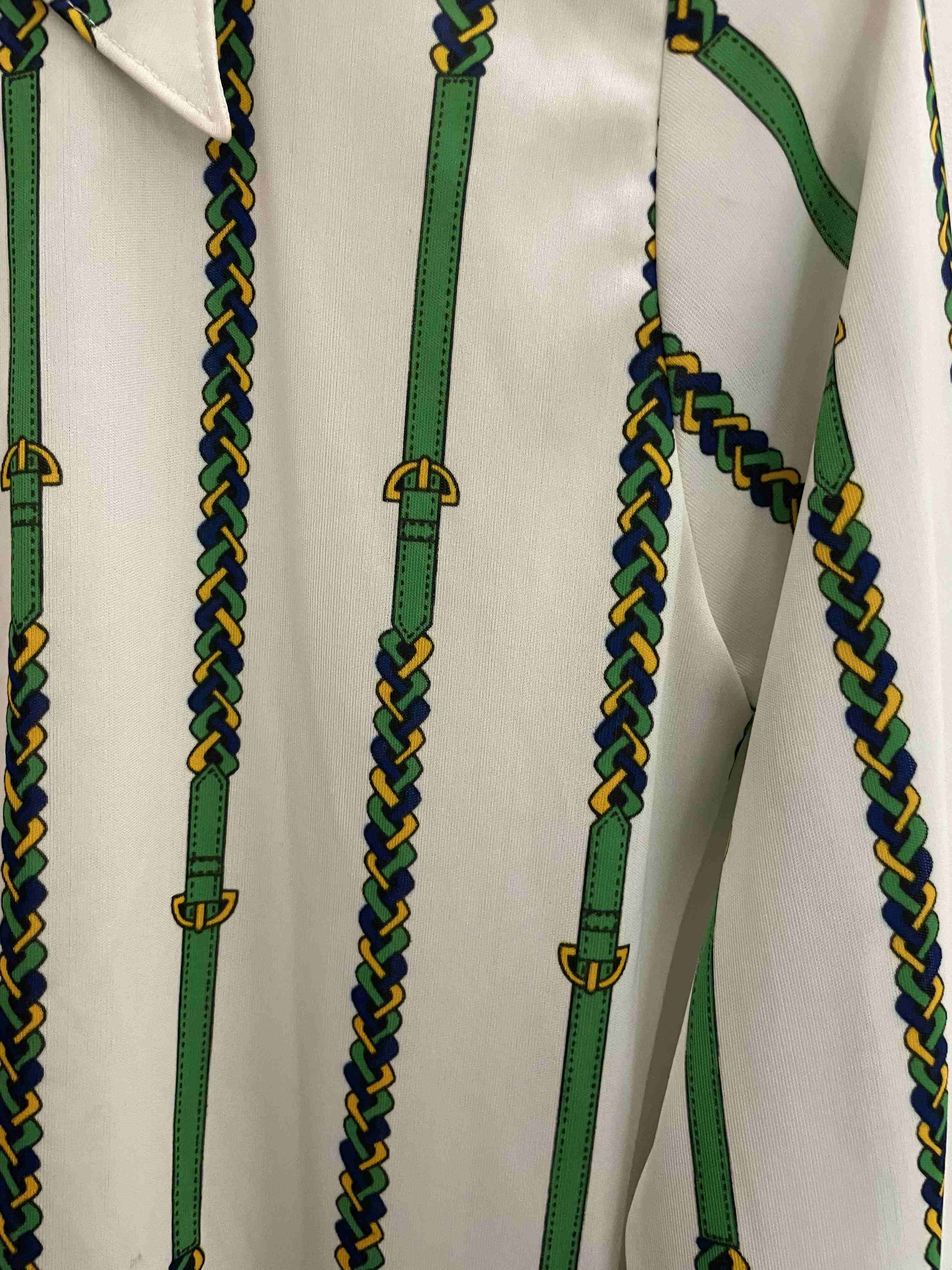 Vintage benson jean jacques white vertical stripe medium shirt