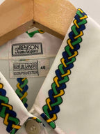 Vintage benson jean jacques white vertical stripe medium shirt
