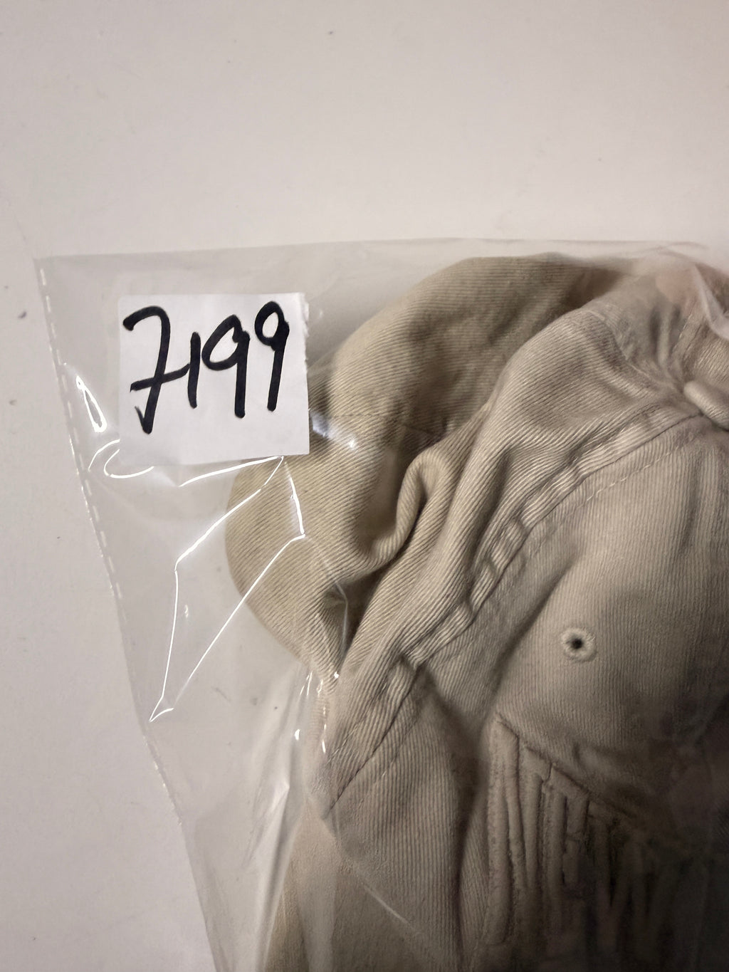 Bershka Cream Washed Denim Baseball Cap with Embroidered Letters Unisex New York Style Dad Hat One Size SKU 7199