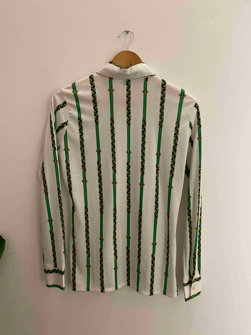 Vintage benson jean jacques white vertical stripe medium shirt