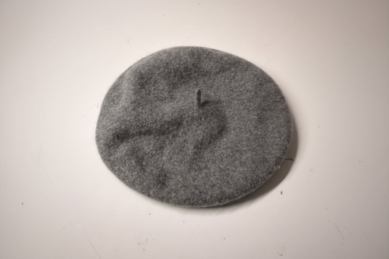 Round gray filter on a white background