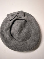 Classic Wool Beret Hat Grey Size One Size SKU 7204