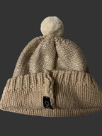 Women's Silver Glittery Beanie with Pom-Pom One Size SKU 7208