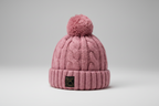 Superdry Vintage Pink Cable Knit Beanie Hat With Sherpa Lining Sz: One Size SKU 7209