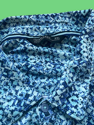 Rubynee Vintage y2k blue polo shirt in XXL