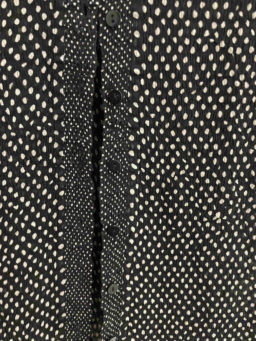 Vintage petite black dotted pattern women top size 10