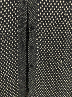 Vintage petite black dotted pattern women top size 10