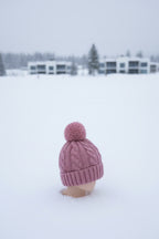 Superdry Vintage Pink Cable Knit Beanie Hat With Sherpa Lining Sz: One Size SKU 7209