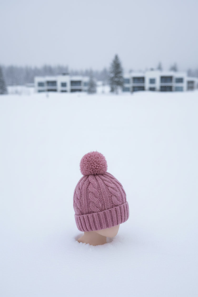 Superdry Vintage Pink Cable Knit Beanie Hat With Sherpa Lining Sz: One Size SKU 7209