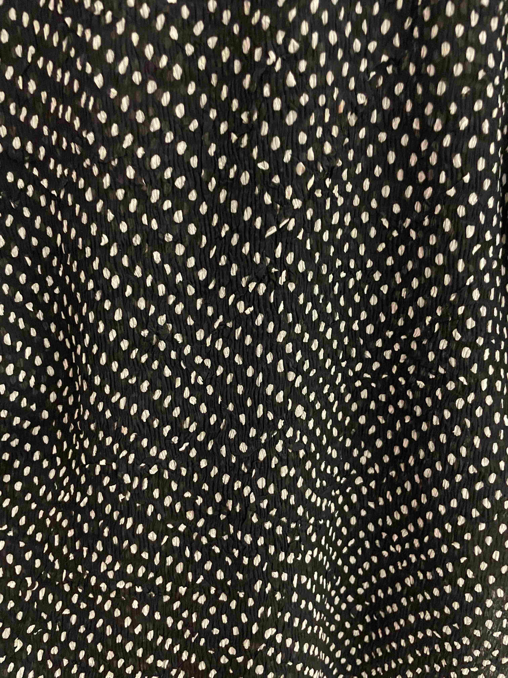 Vintage petite black dotted pattern women top size 10