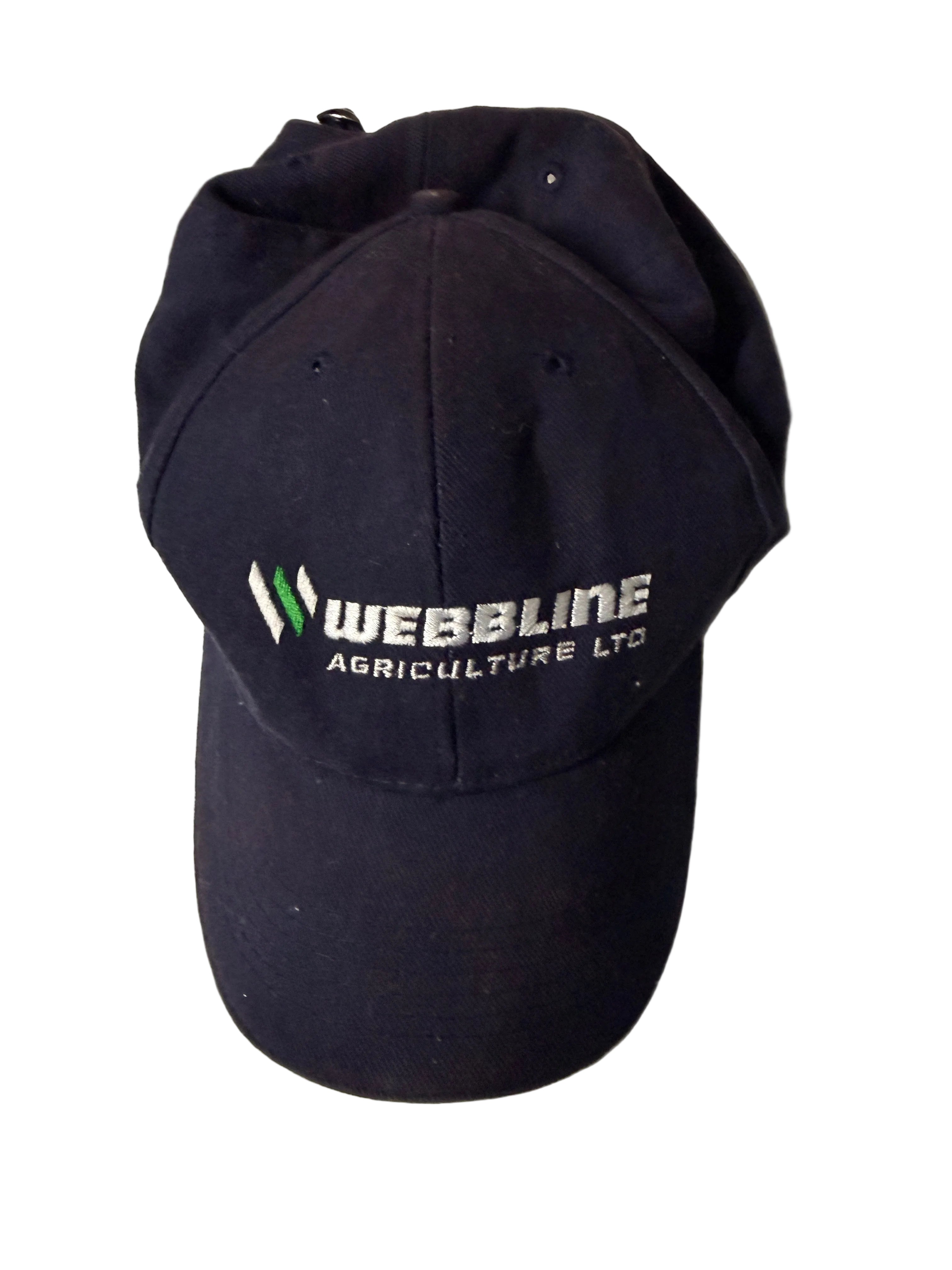 Vintage men Webline Agriculture LTD logo crest Black Baseball Cap SKU 7210