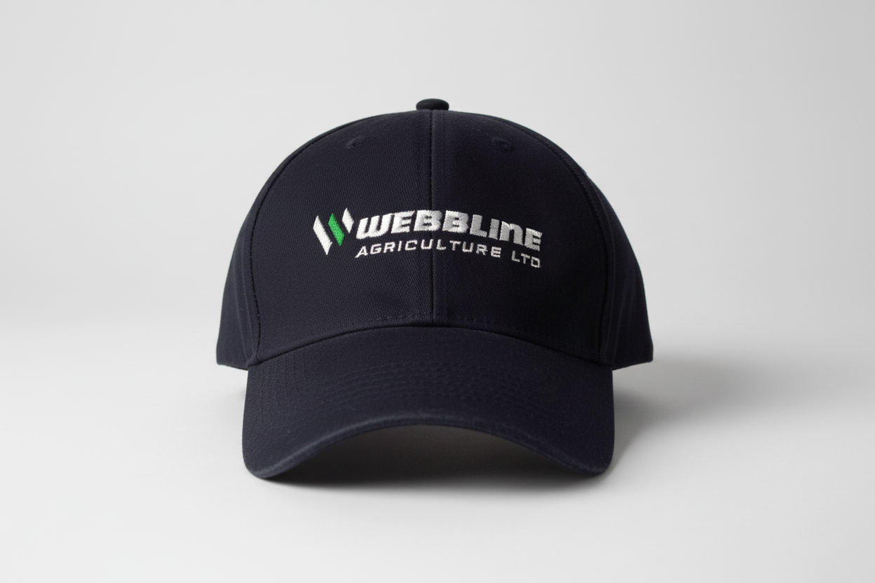 Vintage men Webline Agriculture LTD logo crest Black Baseball Cap SKU 7210
