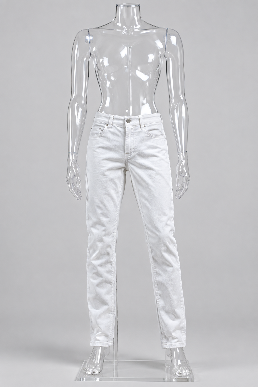 Vintage y2k white denim trouser