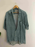 Vintage MC Oneil Green printed pattern mens shirt size M