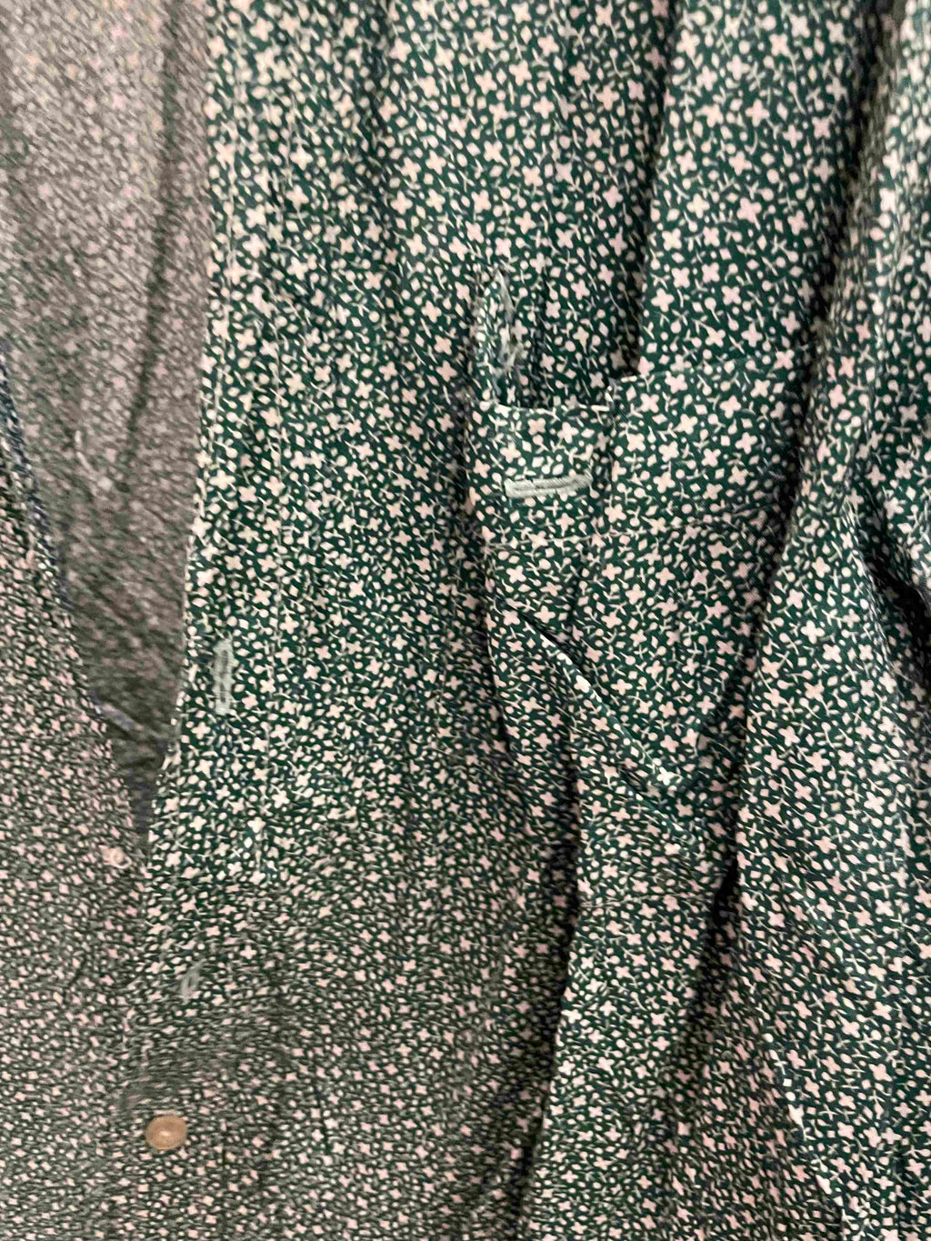 Vintage MC Oneil Green printed pattern mens shirt size M