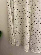 Vintage white pattern regular fit shirt size M