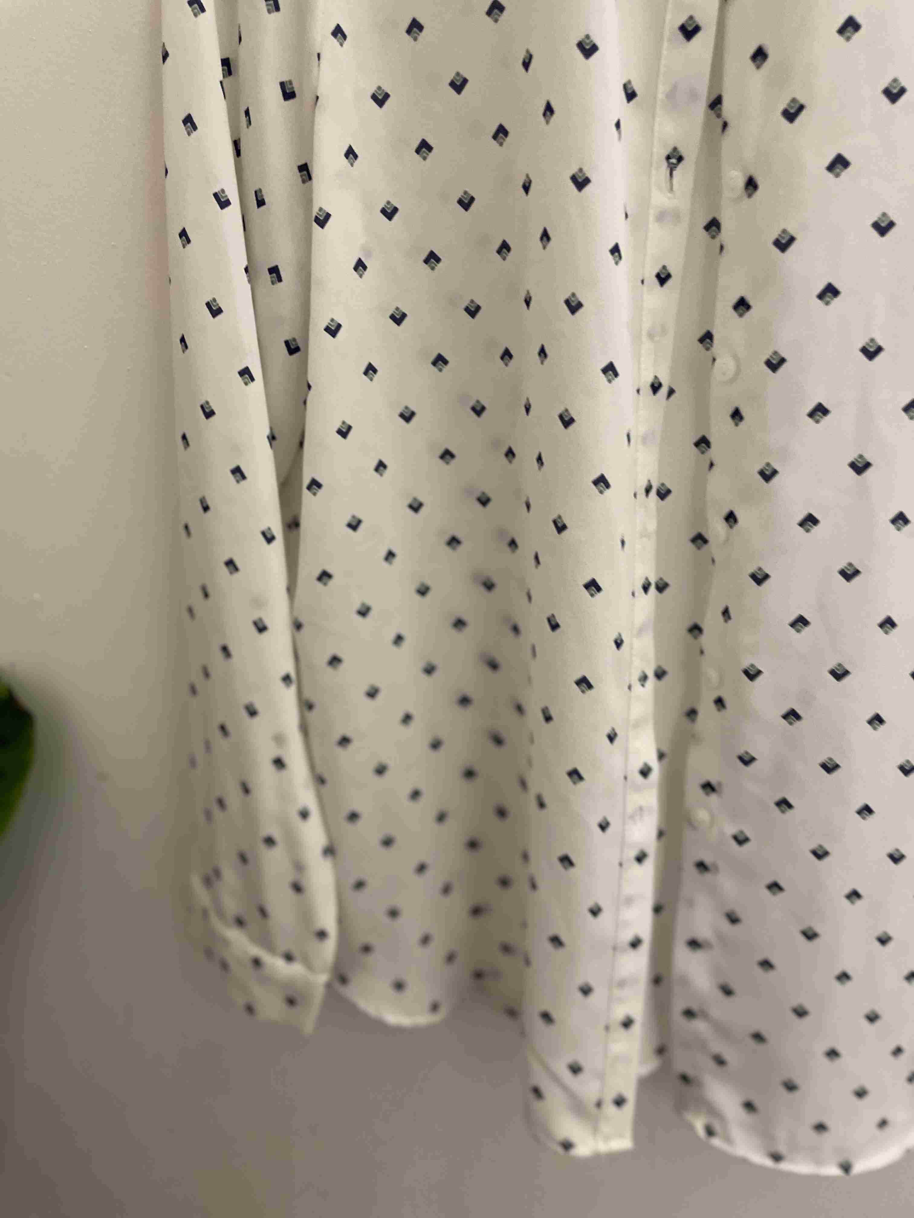 Vintage white pattern regular fit shirt size M