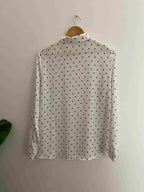 Vintage white pattern regular fit shirt size M